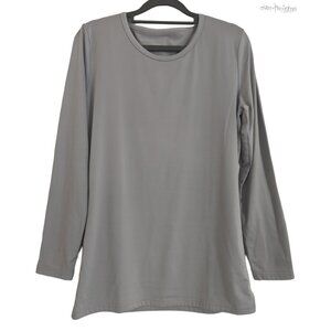 BLANK light gray long sleeve round neck base layer